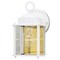 Westinghouse Fixture Wall Outdoor 100W Box Lantern White Steel Clear Glass Panels 6697100 - alternate 1